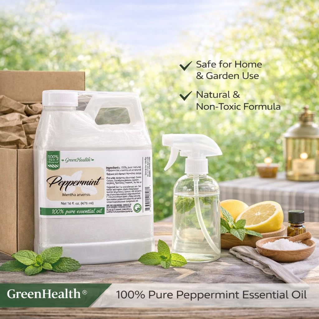 GreenHealth 100% Pure Japanese Peppermint Essential Oil 16oz